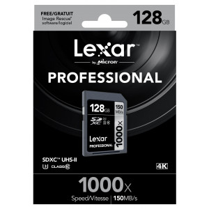 Lexar Professional SDXC 1000x 128GB  UHS-II Flash-Speicherkarte  LSD128CRBEU1000-22